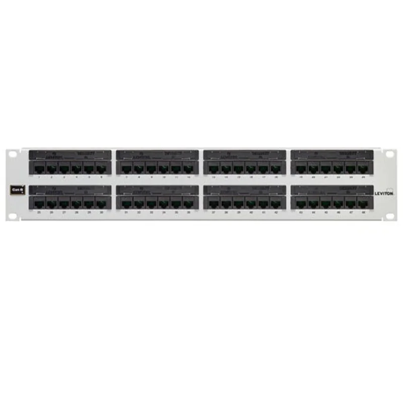 Leviton 2RU Cat 6 Flat 110-Style Patch Panel 48-Port 69586-W48