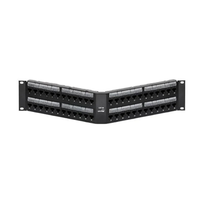 Leviton 2RU Cat 6A Angled 110-Style Patch Panel 48-Port 6A587-U48