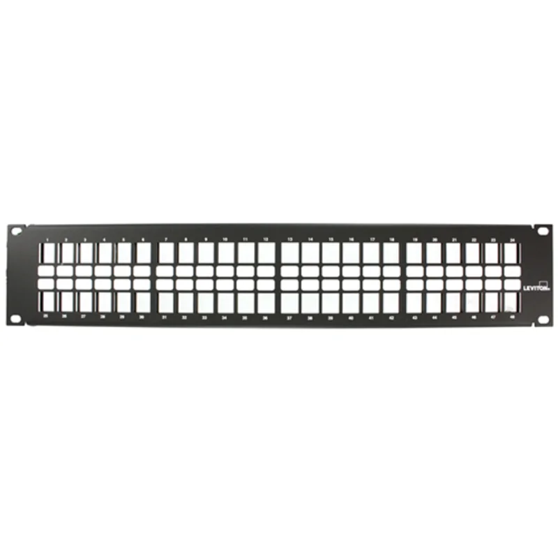 Leviton 2RU Flat QUICKPORT Patch Panel 49255-H48