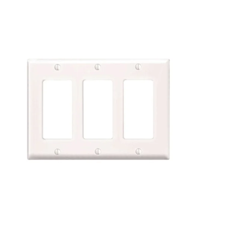 Leviton 3 Gang Decora Wallplate Midway Size White PJ263-W
