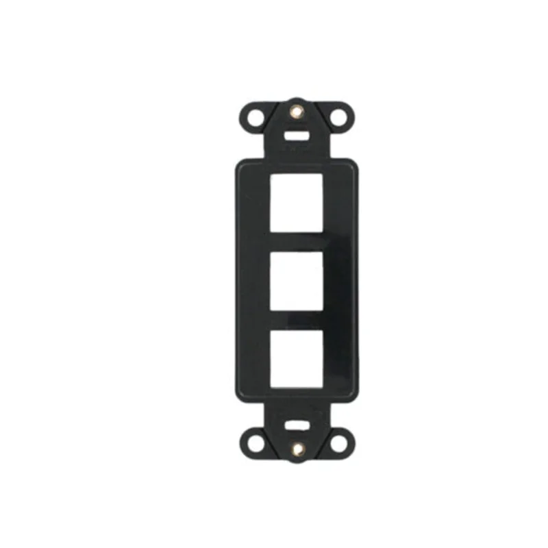 Leviton 3 Port Quickport Decora Insert Black 41643-E