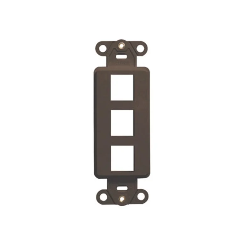 Leviton 3 Port Quickport Decora Insert Brown 41643-B