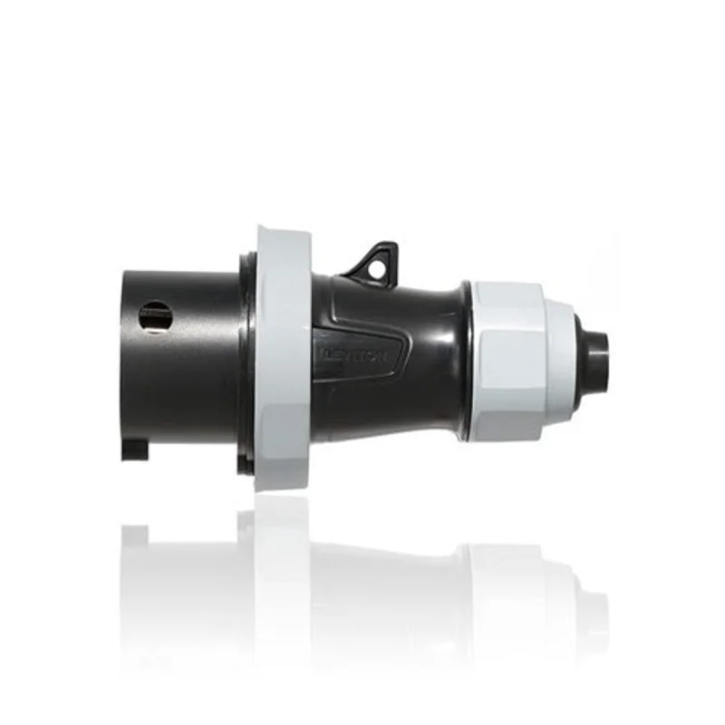 Leviton 30 Amp 600 Volt IEC Pin & Sleeve Plug with Screwless Clamp Assembly 430P5WLEVA