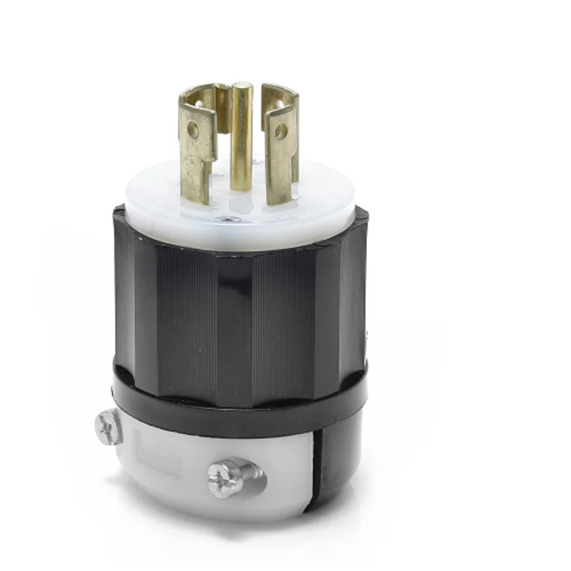 Leviton 30 Amp Locking Plug 120/208 Volt Black & White Leviton 2811