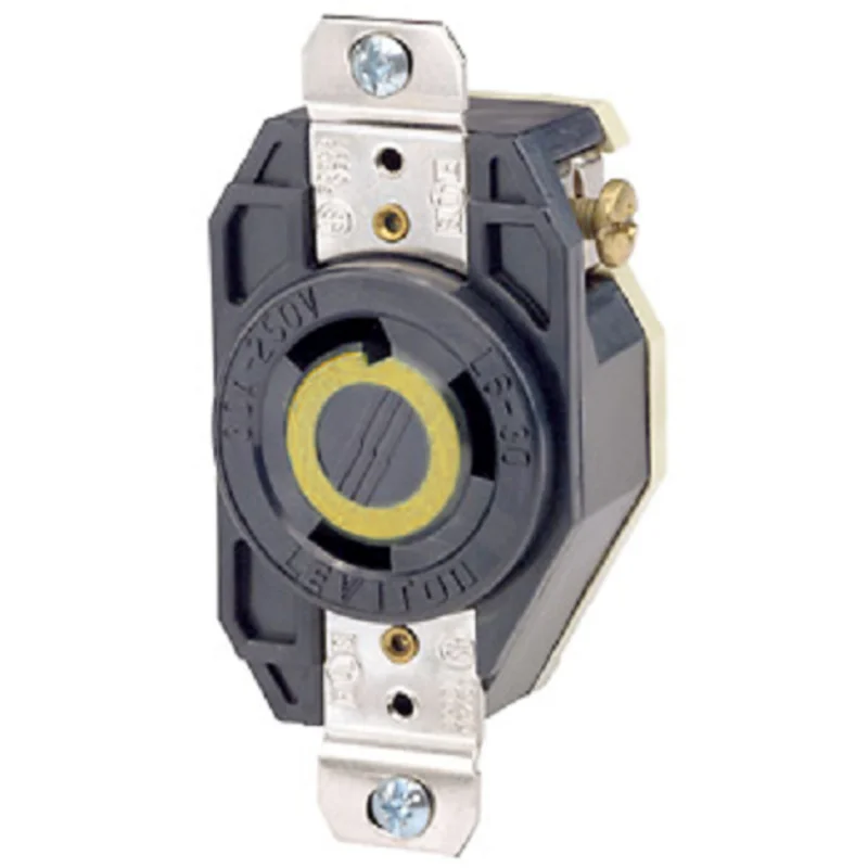 Leviton 30 Amp NEMA L5-30R Flush Mount Locking Receptacle 2610