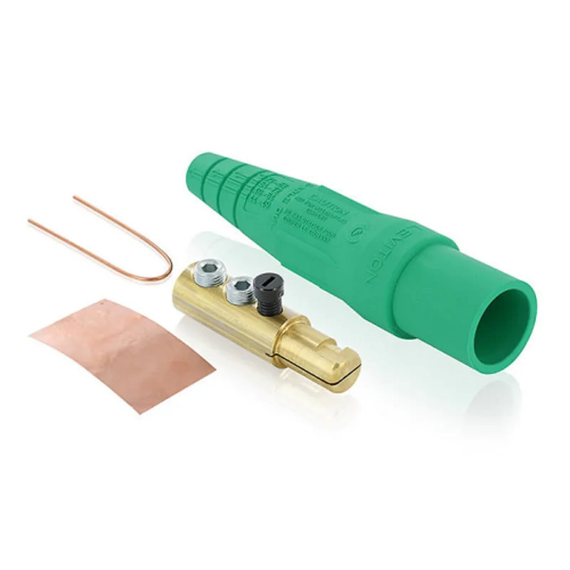 Leviton 300A 600V Male Plug Double Set Screw Termination Green 16D22-UG