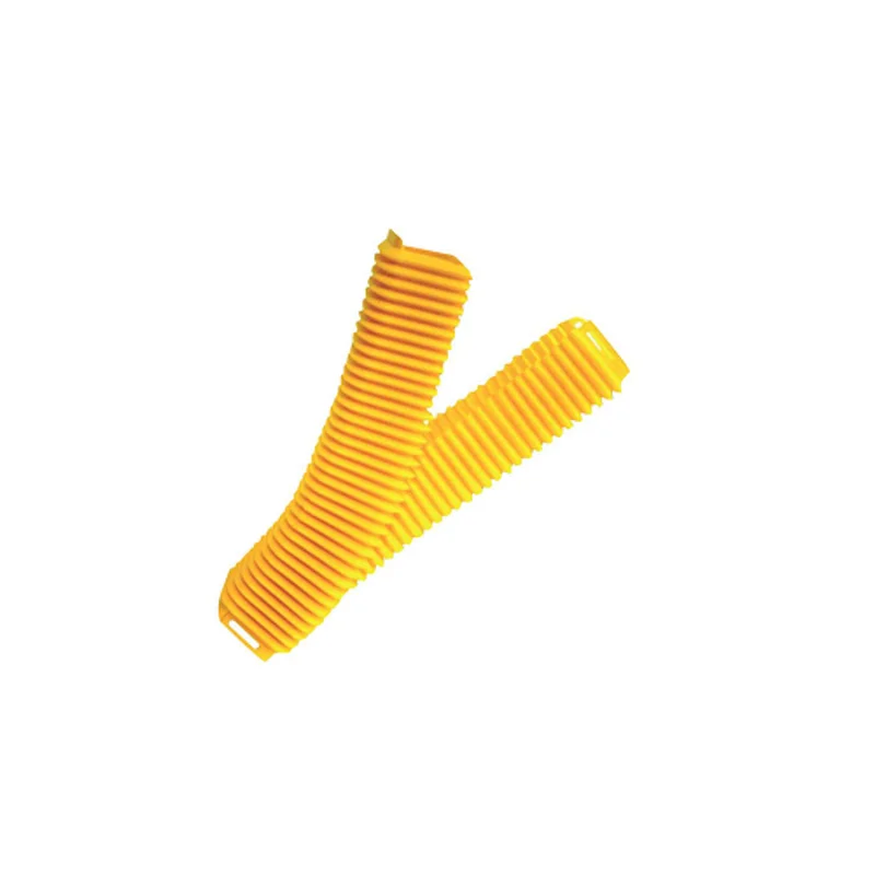 Leviton 350mm 50mm Dia Square Convoluted Tube 2 Pieces Yellow S5STC-350