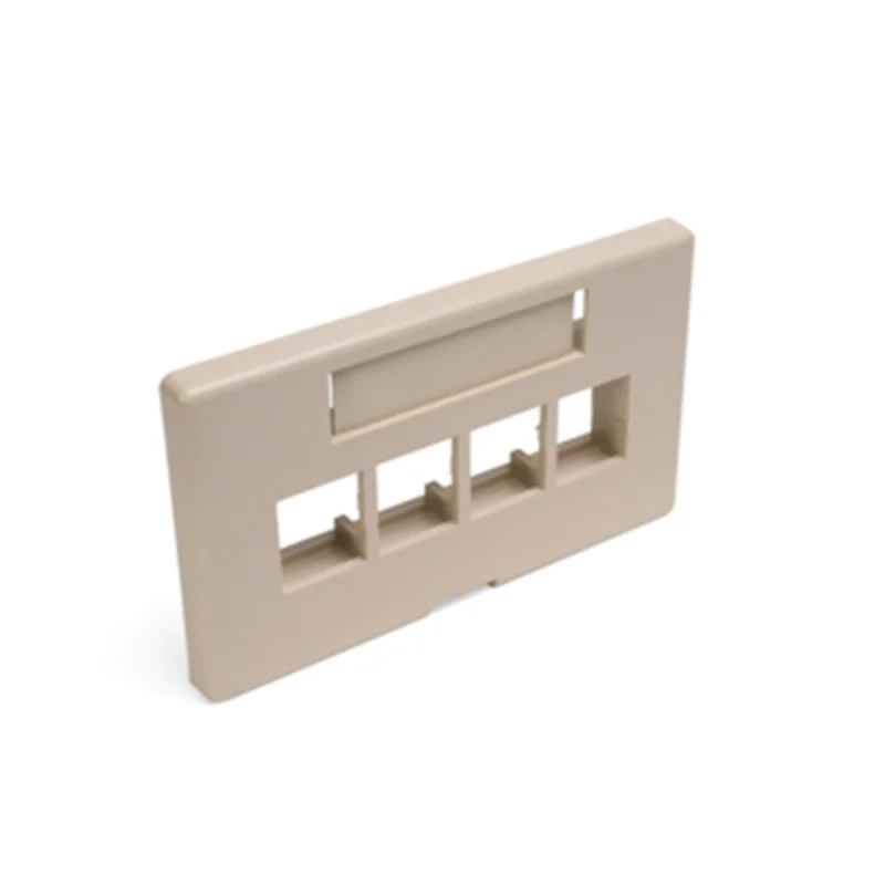 Leviton 4-Port Modular Furniture Faceplate 49910-HI4