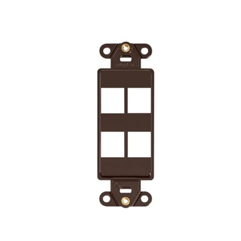 Leviton 4 Port Quickport Decora Insert Brown 41644-B