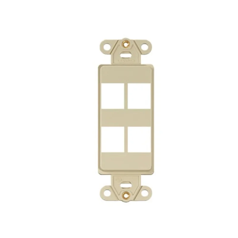 Leviton 4 Port Quickport Decora Insert Ivory 41644-I