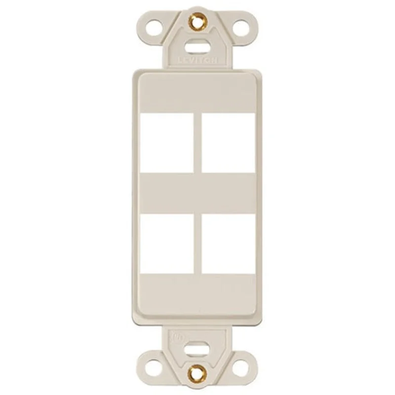 Leviton 4 Port Quickport Decora Insert Light Almond 41644-T
