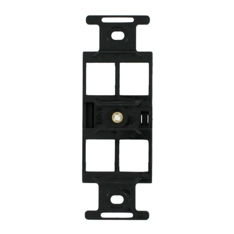 Leviton 4-Port QUICKPORT Duplex Type 106 Insert Black 41087-QEP