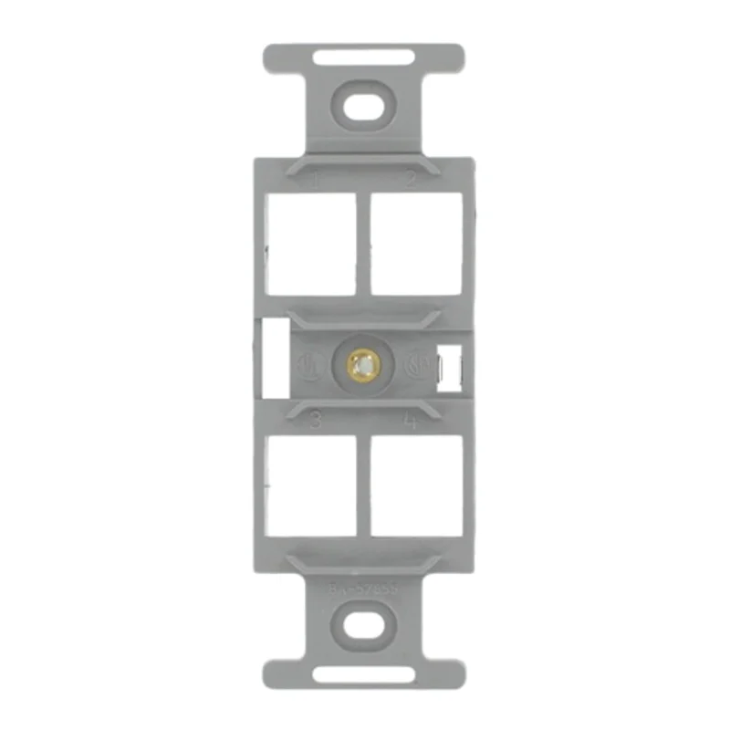 Leviton 4-Port QUICKPORT Duplex Type 106 Insert Gray 41087-QGP