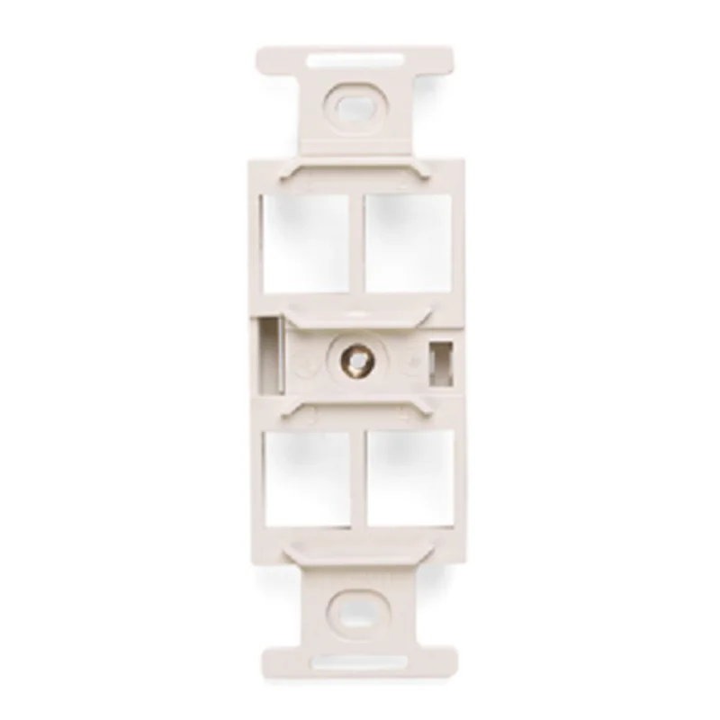 Leviton 4-Port QUICKPORT Duplex Type 106 Insert Light Almond 41087-QTP