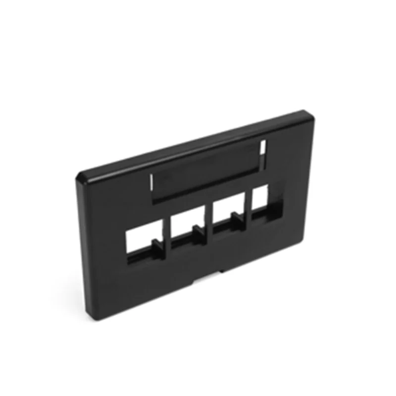 Leviton 4-Port QUICKPORT Modular Furniture Faceplate 49910-HE4