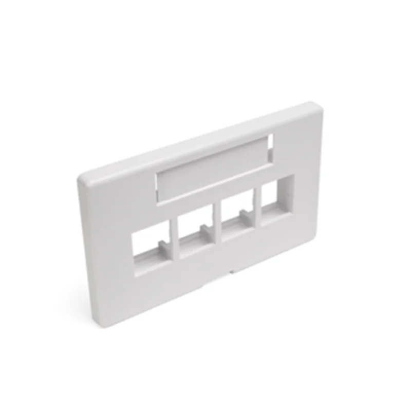 Leviton 4-Port QUICKPORT Modular Furniture Faceplate 49910-HW4