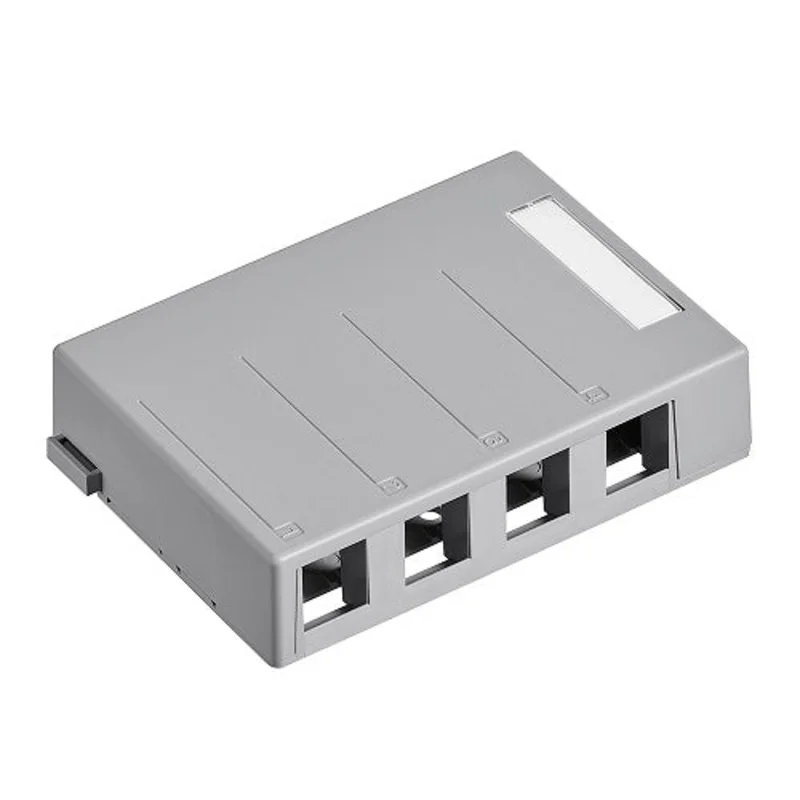 Leviton 4-Port QUICKPORT Surface-Mount Box Gray 41089-4GP