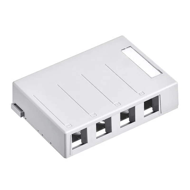 Leviton 4-Port QUICKPORT Surface-Mount Box White 41089-4WP