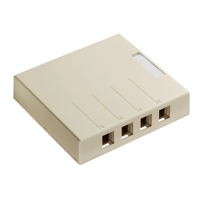 Leviton 4-Port Surface-Mount Box for Shielded Connectors 4S089-4IP