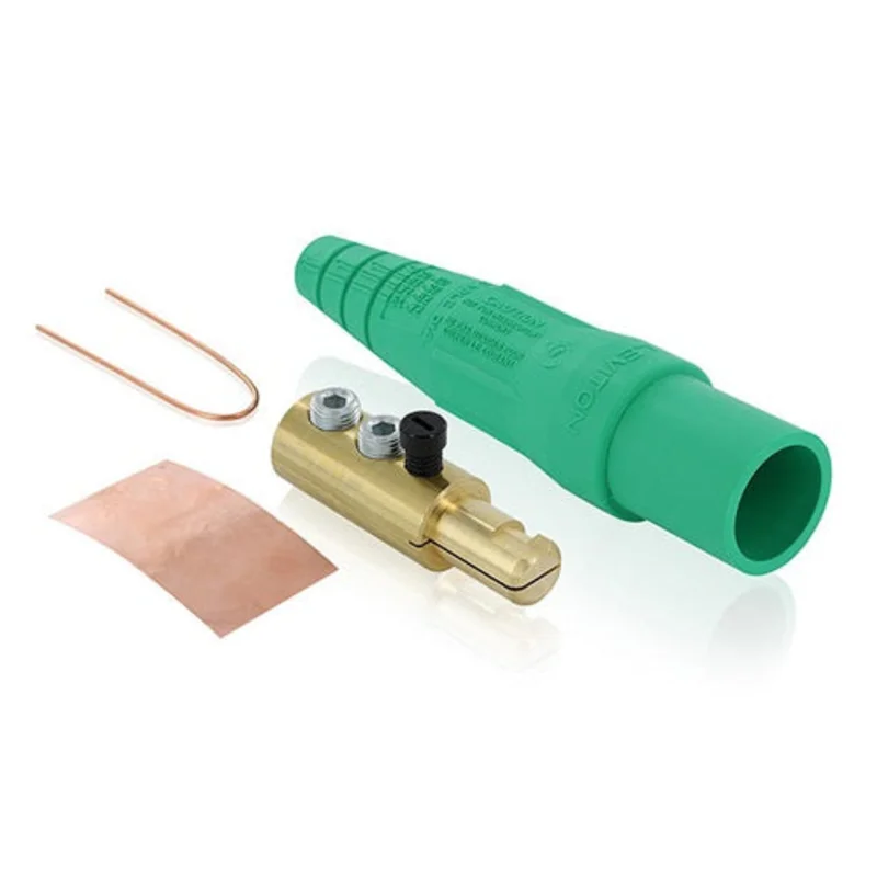 Leviton 400A 600V Male Plug Double Set Screw Termination Green 16D24-UG