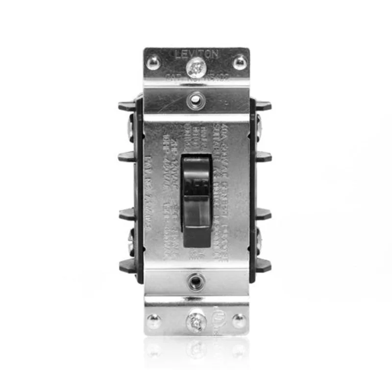 Leviton 40A 600V Manual Motor Controller Black MS402-DS