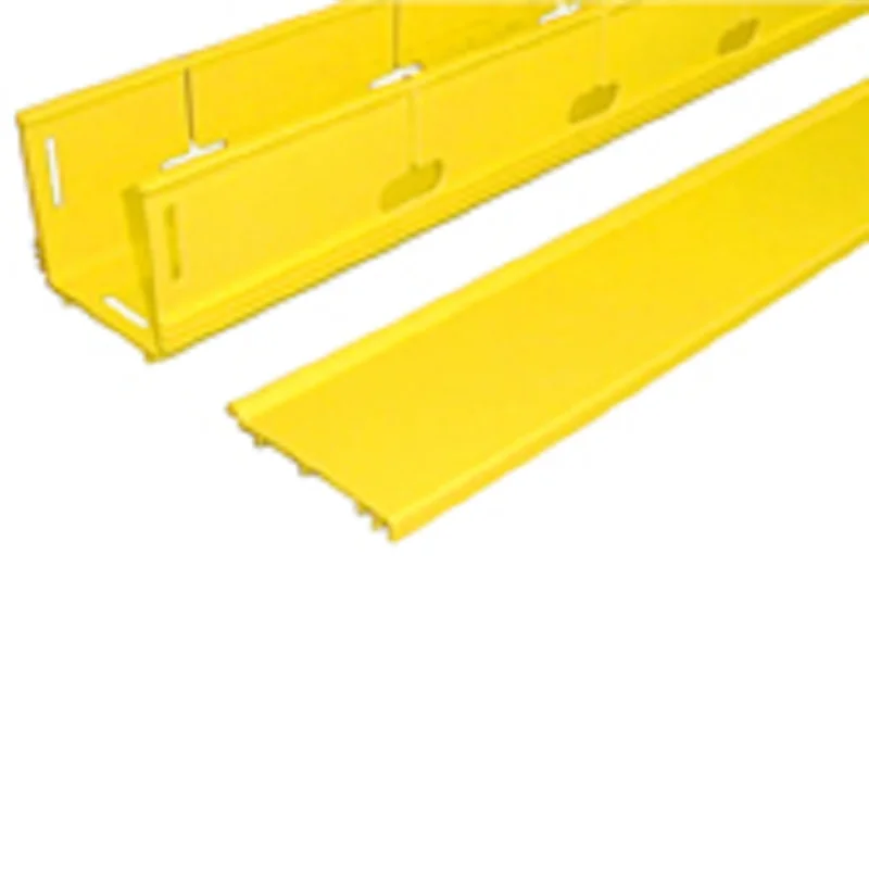 Leviton 4x4 Slotted Duct With Hinged Cover Yellow S4DCT-SHC