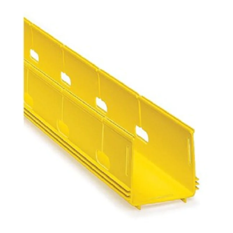 Leviton 4x4 Slotted Duct Without Cover Yellow S4DCT-DSL