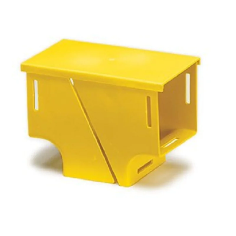 Leviton 4x4 Vertical Tee With Cover Yellow S4VTE-TEC