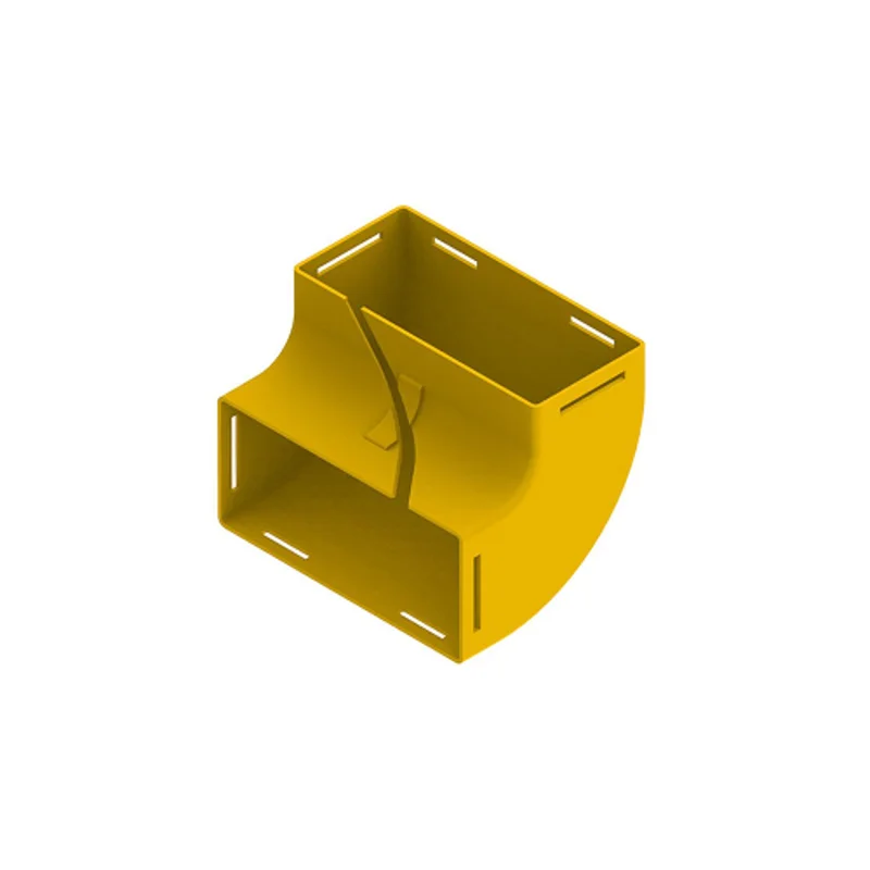 Leviton 4x8 Vertical Elbow 90 Deg Up Retrofit Without Cover Yellow S8VEL-9UR