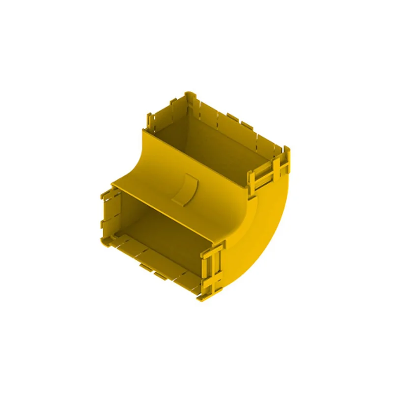 Leviton 4x8 Vertical Elbow 90 Deg Up With Cover Yellow S8VEL-9UC