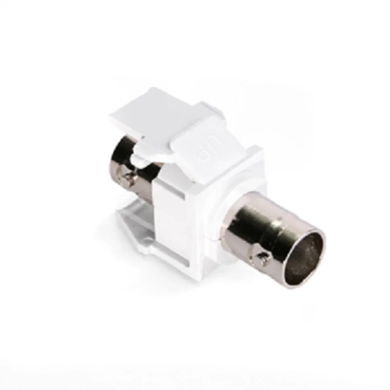 Leviton 50 Ohm Nickel-Plated BNC Feedthrough Connector White 41084-BWF