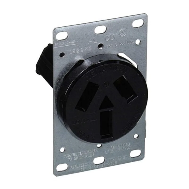Leviton 50A 125/250 Volt Flush Mount Outlet 5206-S10
