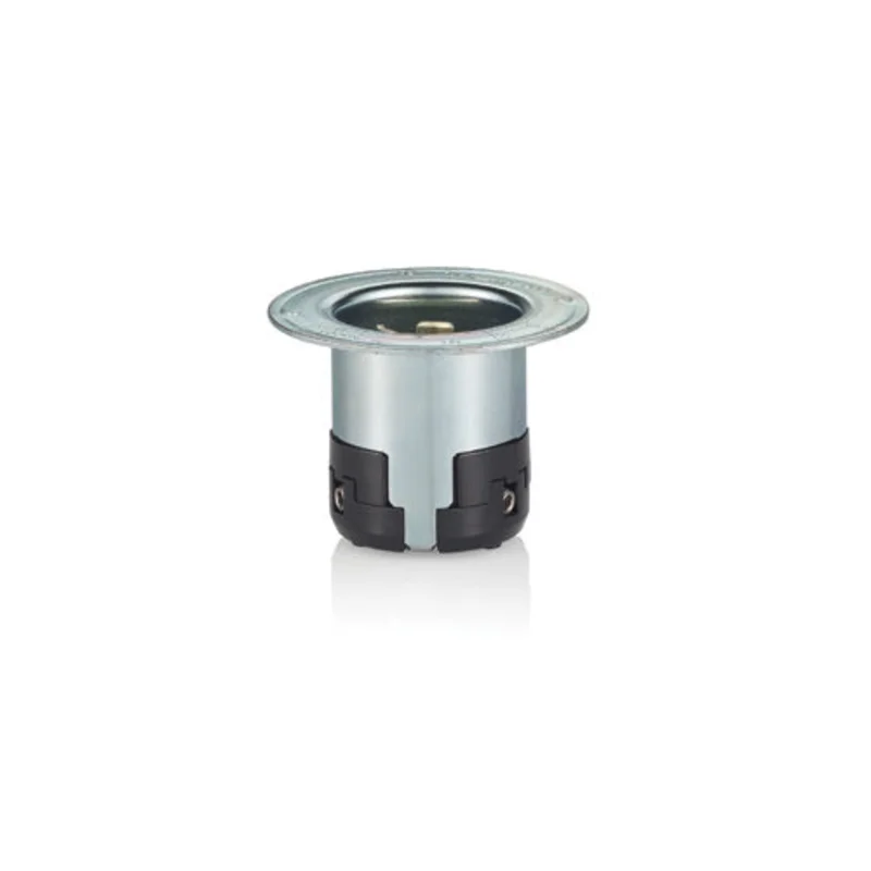 Leviton 50A 125V Locking Flanged Inlet Black & White 6377CR