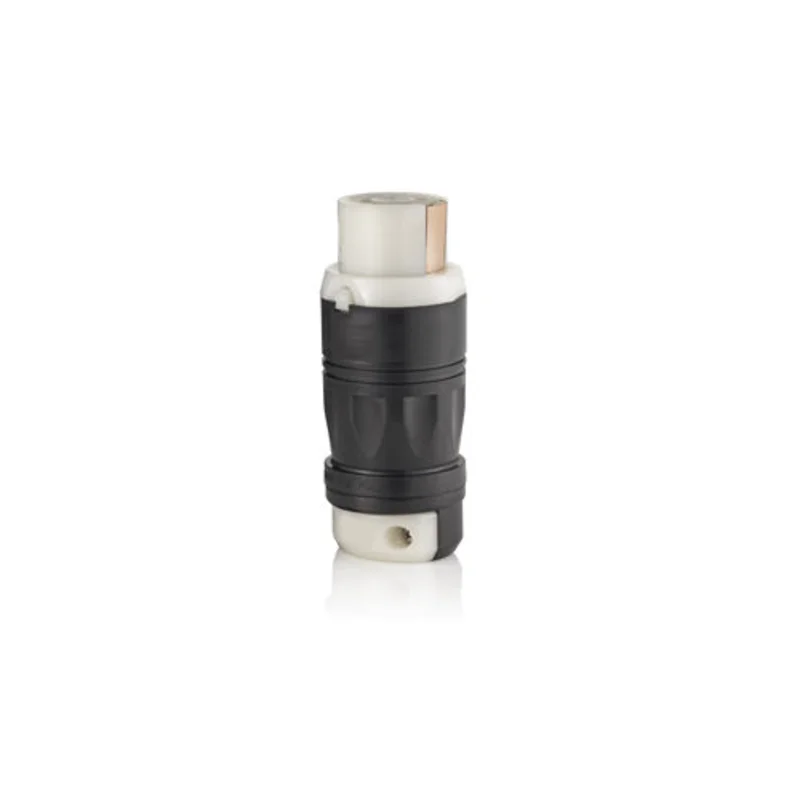 Leviton 50A 250V Locking Connector Black & White 7764C