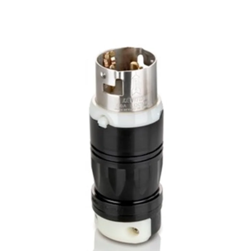 Leviton 50A 250V Locking Plug Black And White CS8265C