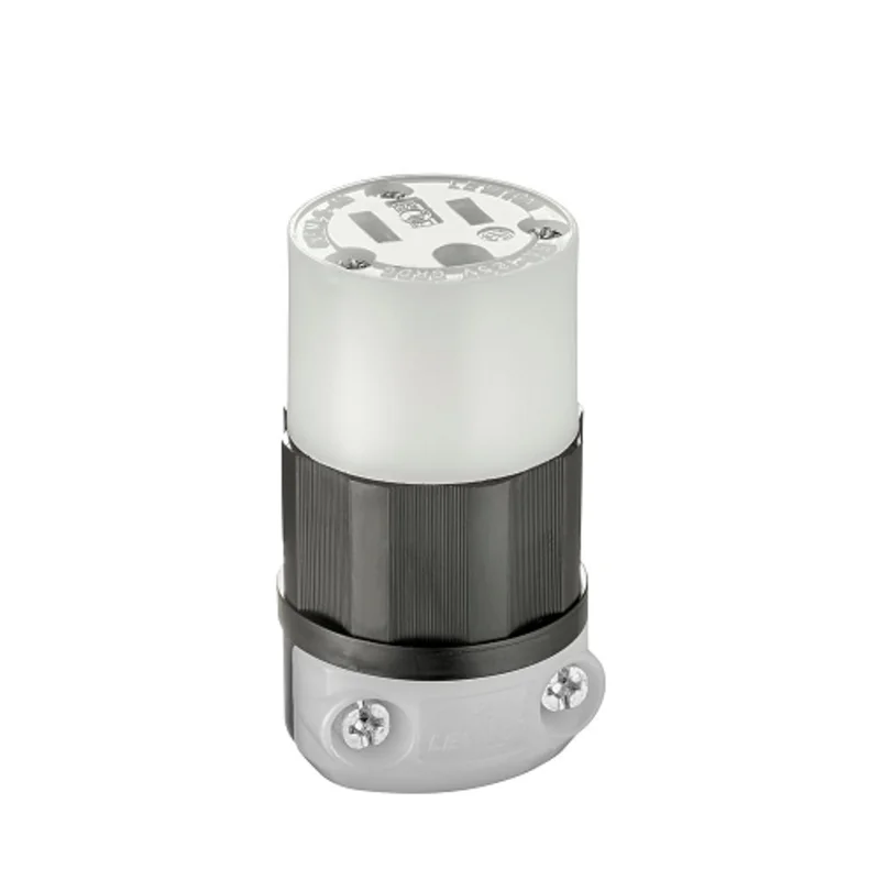 Leviton 5269-C NEMA 5-15R 2P 3W 15 Amp Straight Blade Connector 125V B/W
