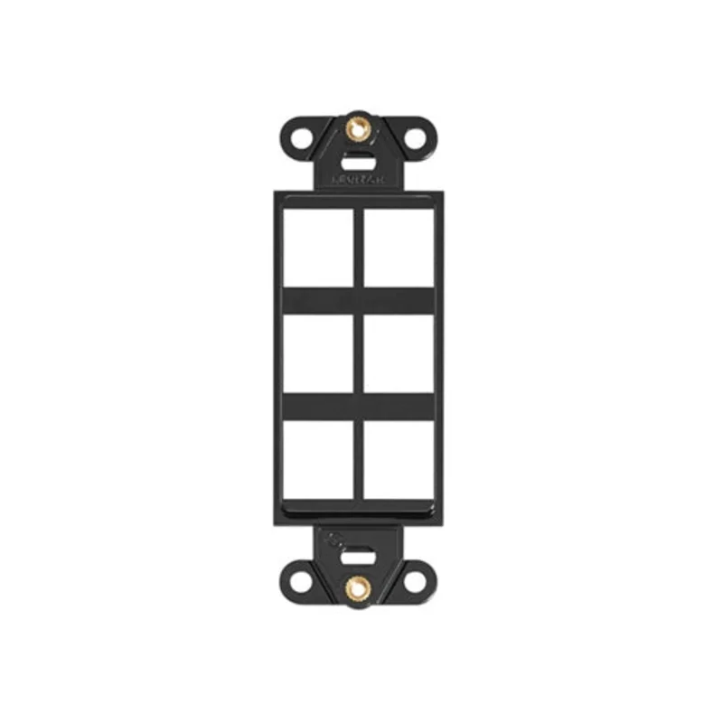 Leviton 6 Port Quickport Decora Insert Black 41646-E