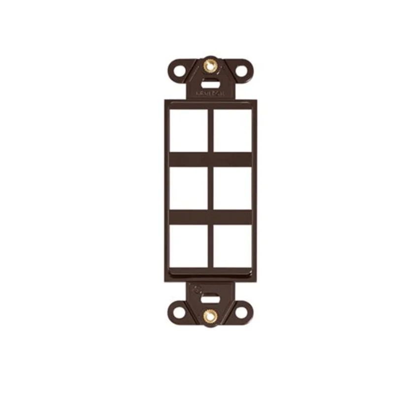 Leviton 6 Port Quickport Decora Insert Brown 41646-B