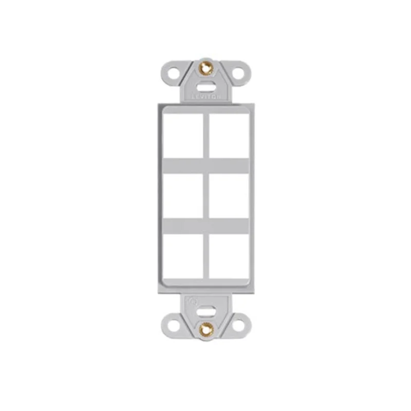 Leviton 6 Port Quickport Decora Insert Gray 41646-GY