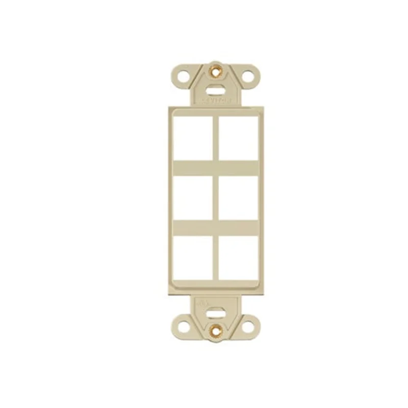 Leviton 6 Port Quickport Decora Insert Ivory 41646-I