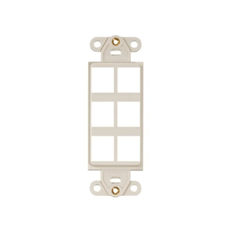 Leviton 6 Port Quickport Decora Insert Light Almond 41646-T