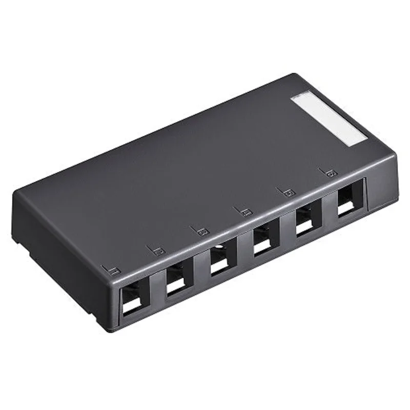 Leviton 6-Port QUICKPORT Surface-Mount Box Black 41089-6EP