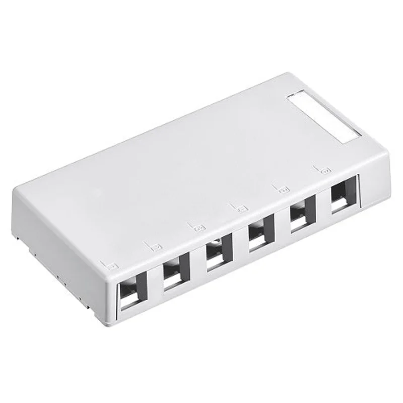 Leviton 6-Port QUICKPORT Surface-Mount Box White 41089-6WP