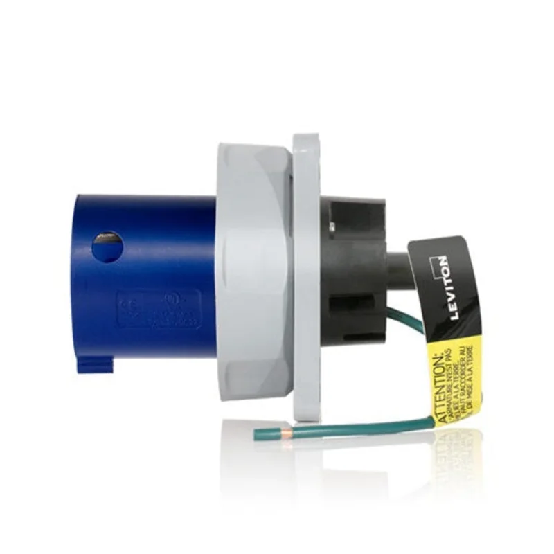 Leviton 60 Amp 250 Volt IEC Pin & Sleeve Inlet 460B9WLEV
