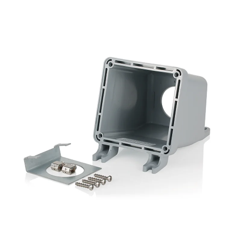 Leviton 60A Lev Series IEC Pin Sleeve Backbox Gray BX60LEV