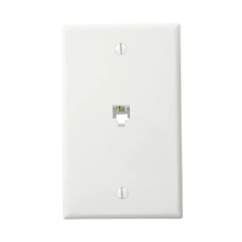 Leviton 6P4C Standard Telephone Wall Jack White 40249-W