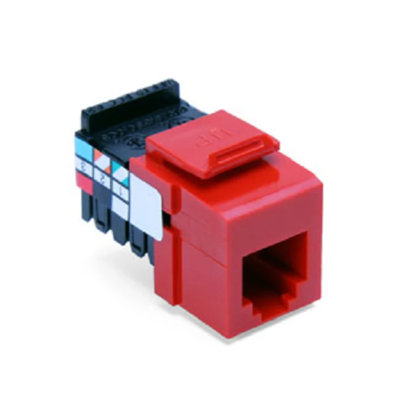 Leviton 6P6C Voice Grade QUICKPORT Jack Crimson 41106-RC6