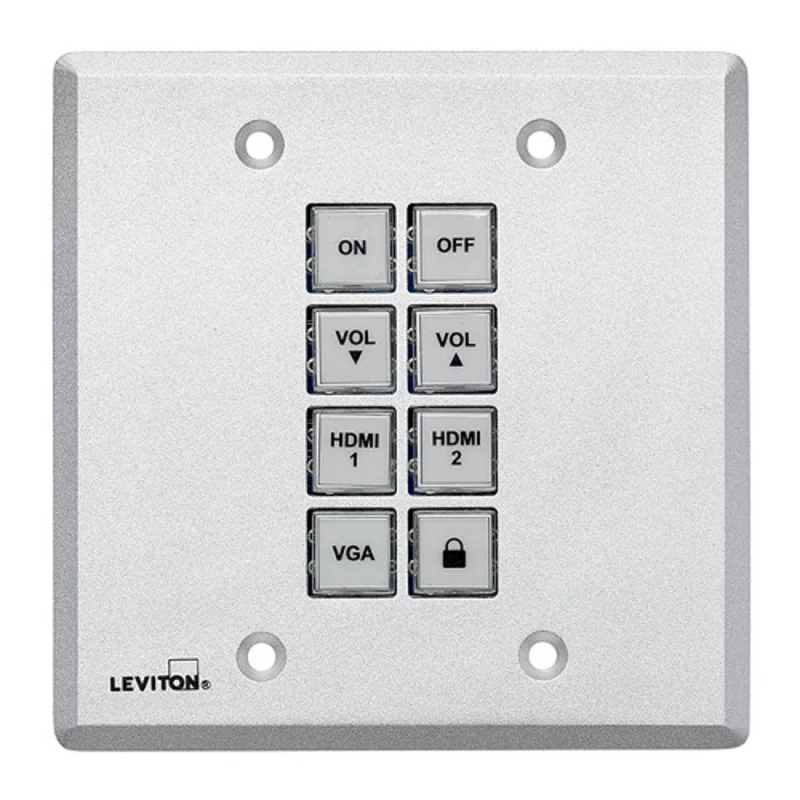 Leviton 8 Button Control Panel Wallplate 41920-CP8