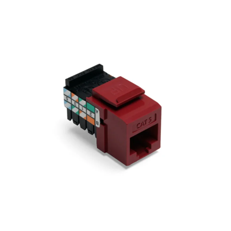 Leviton Cat 5 Quickport Connector Red 41108-RR5