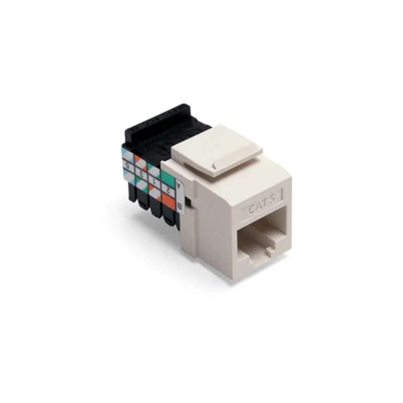 Leviton Cat 5 Quickport Jack Light Almond 41108-RT5